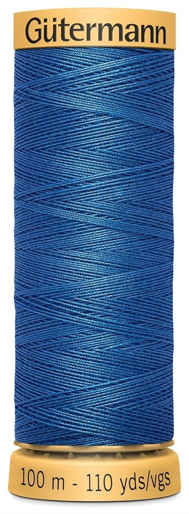 Gutermann Natural Cotton Thread 110yd-Jay Blue - 3 Pack
