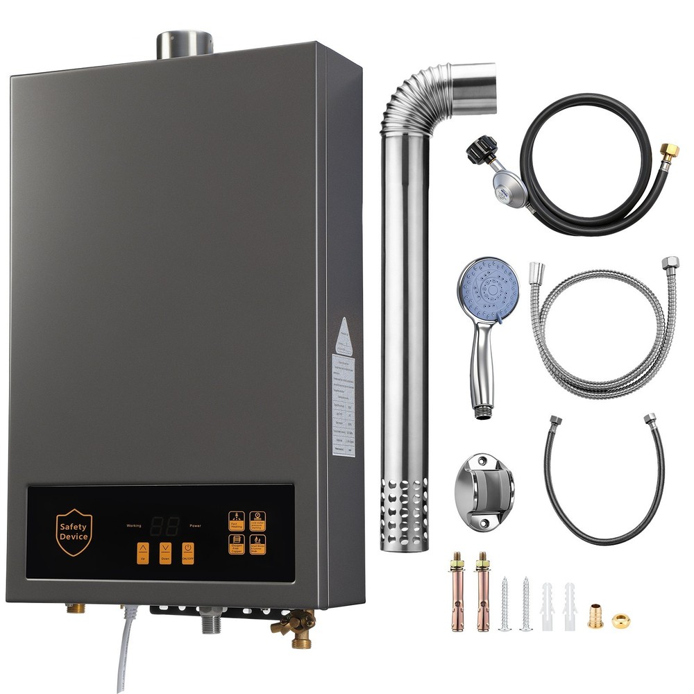 12L 3.6GPM LPG/Propane Gas Hot Water Heater Tankless On-Demand Instant Boiler