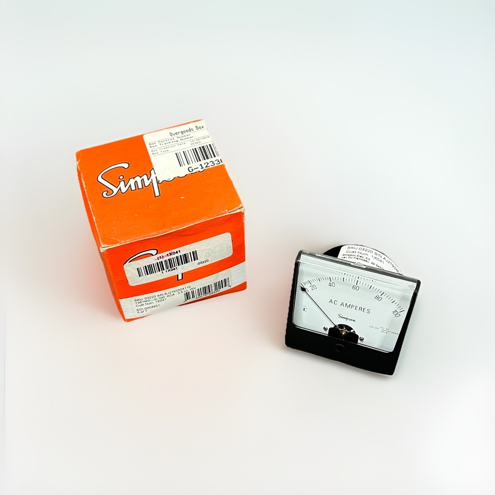 Simpson 03220 Panel Meter 0-100 ACA PANEL METER 3.5 UL WV 03220