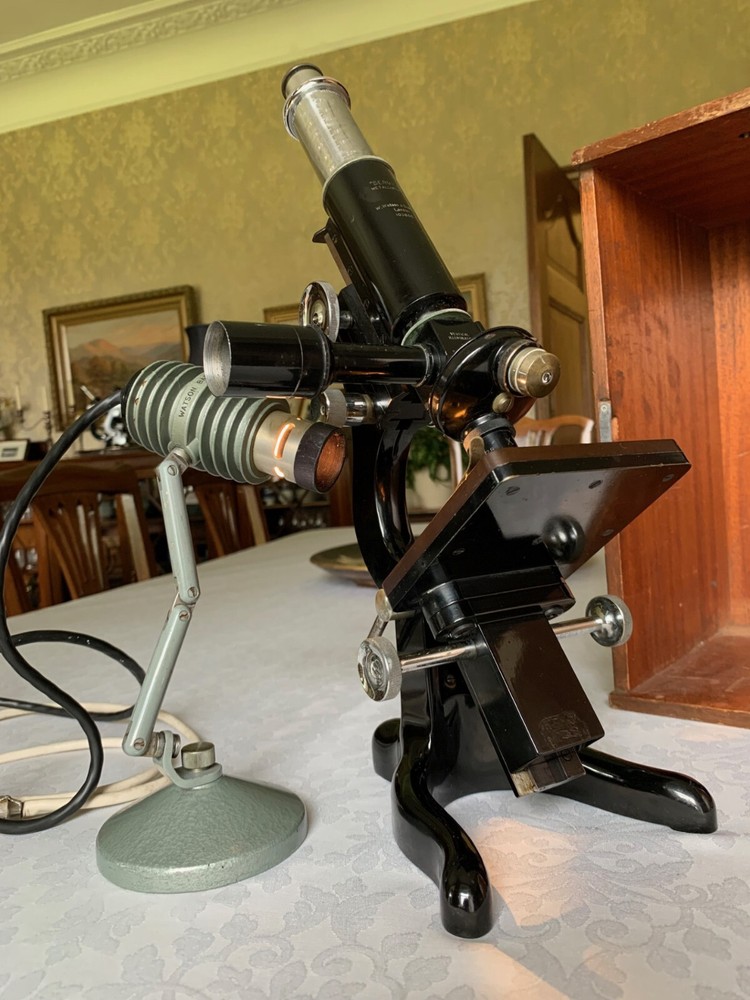 Vintage Watson Service - Reflected Light Metallurgical Microscope - c1950, Cased