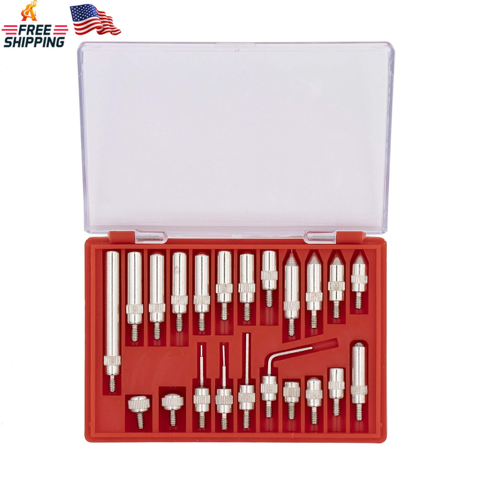 Clockwise Tools Digital Dial Indicators Tip Set, DIPR-01 22 Pieces, UNF 4-48 Thr