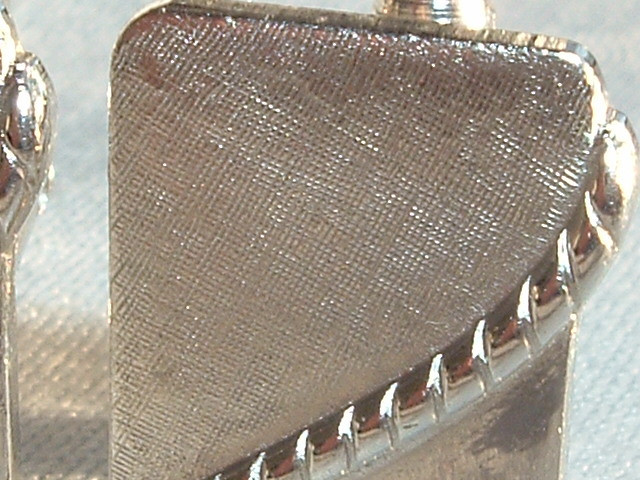 VINTAGES SILVER-TONE WHITE RHINESTONE RECTANGULAR CUFFLINKS