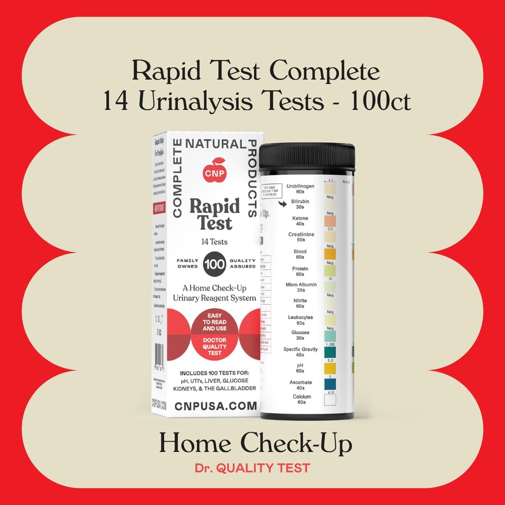 Rapid Test Complete - Urinalysis Test Strips 100ct UTI & pH Strips
