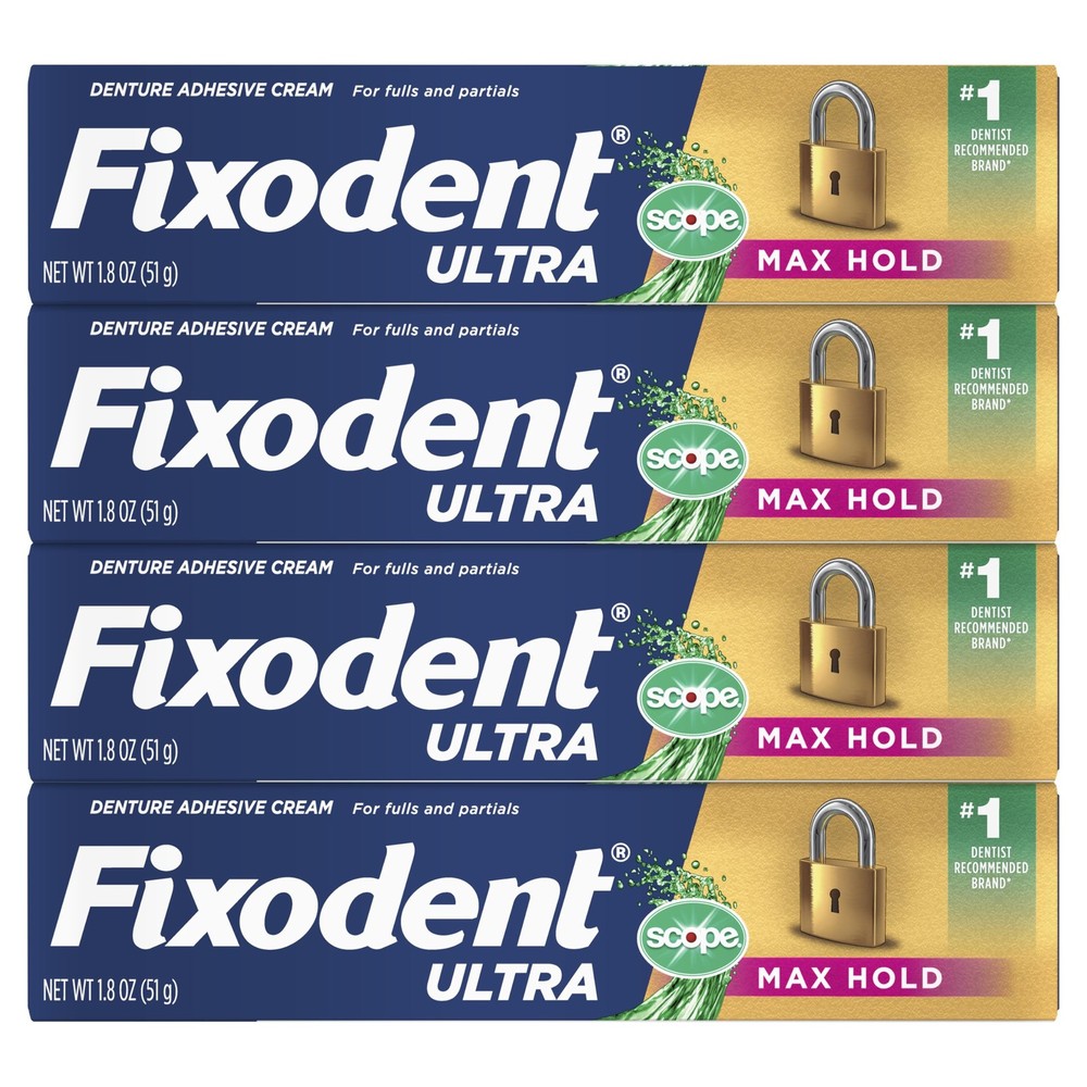 Ultra Max Hold Plus Scope Secure Denture Adhesive for Full and Partial...