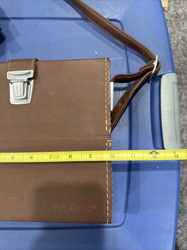 Vintage Polaroid Camera & Accessory Leather Carry Case