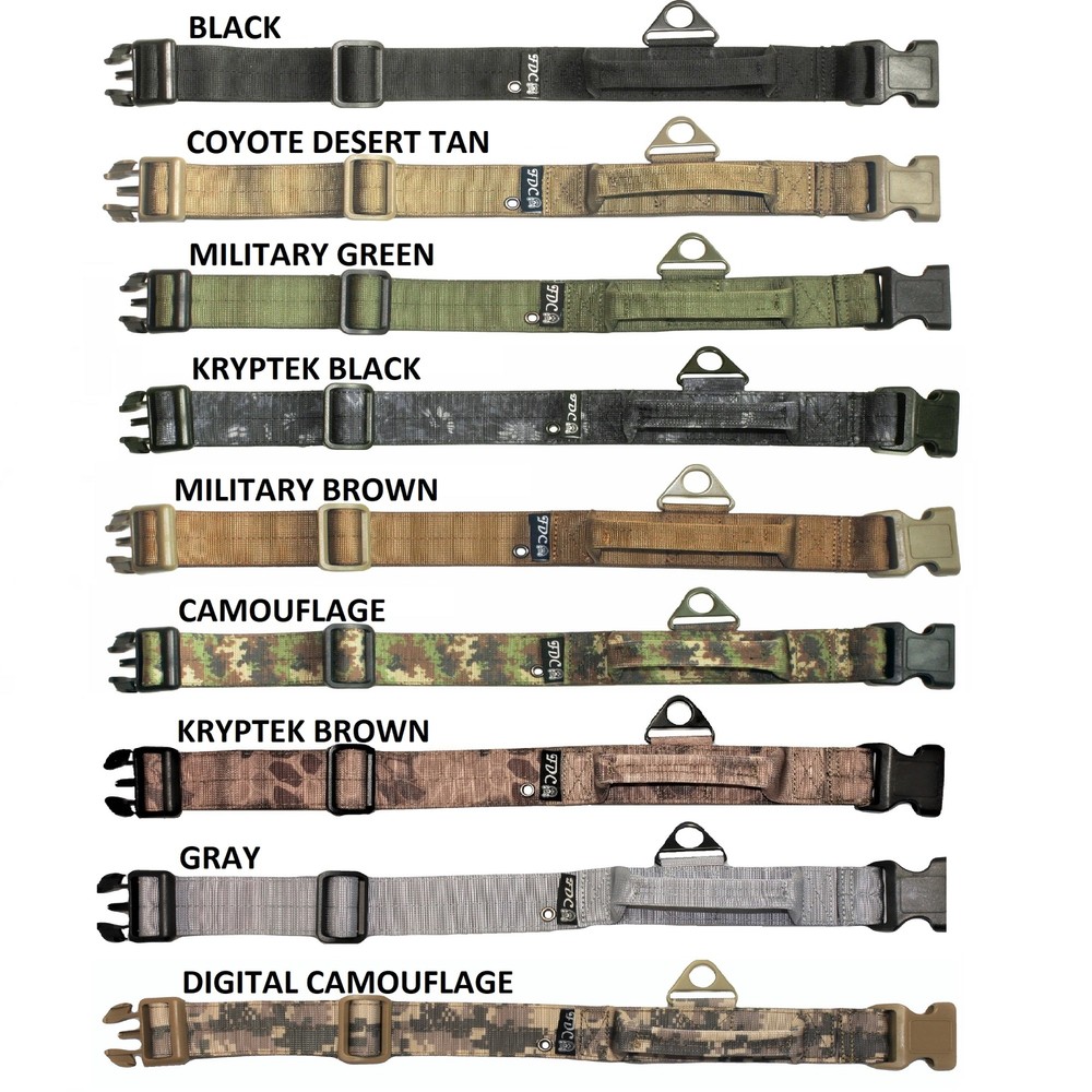 Tactical Dog Collar with Handle Heavy Duty Working Training Plastic Buckle Width
