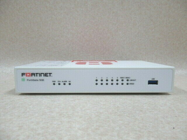 Fortinet Fortigate-50E FG-50E Network Security Firewall Initialized Power Cable