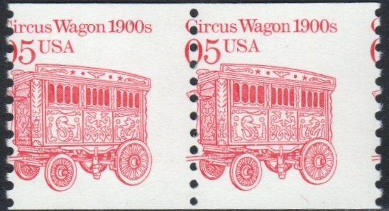 US Scott #2452 pair with perforation shift right. MNH