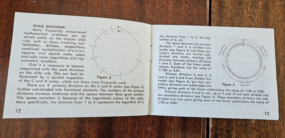 1968 Concise Circular Slide Rule with Science Tables Sama & Etani NM