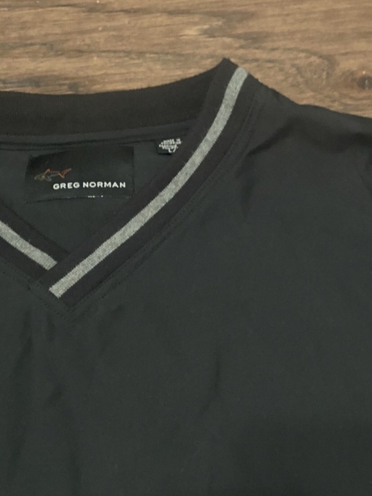 Greg Norman Black Pullover Windbreaker Large Longsleeve
