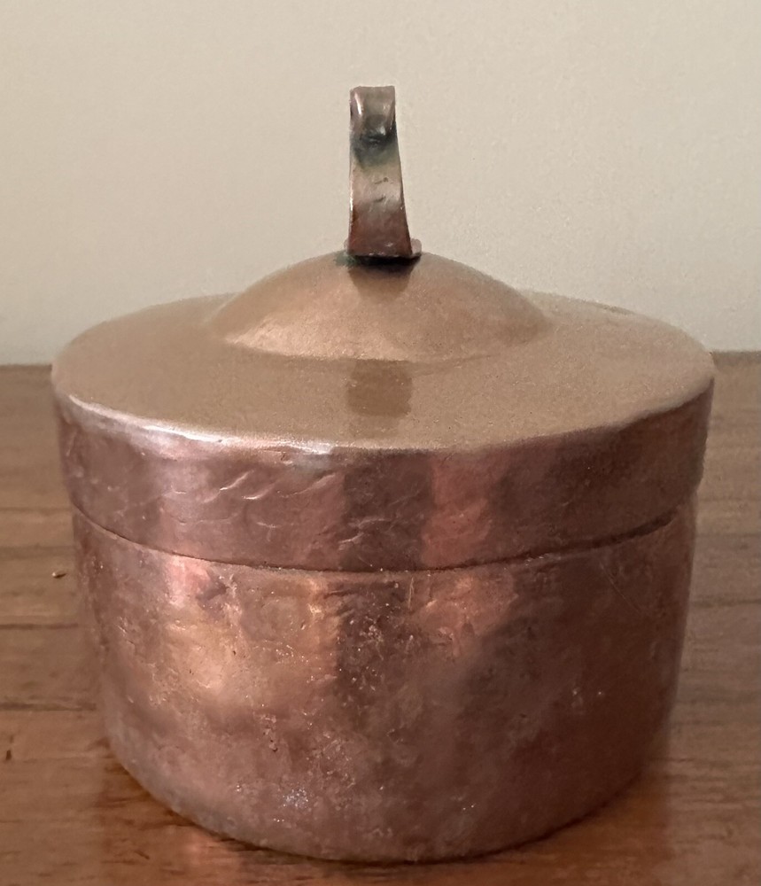 Vintage Hammered Candy Pot With Lid