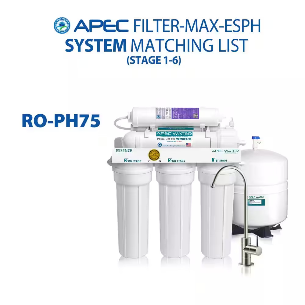 Essence Complete Replacement Filter Set for 75 GPD Reverse Osmosis Ph Enhancing