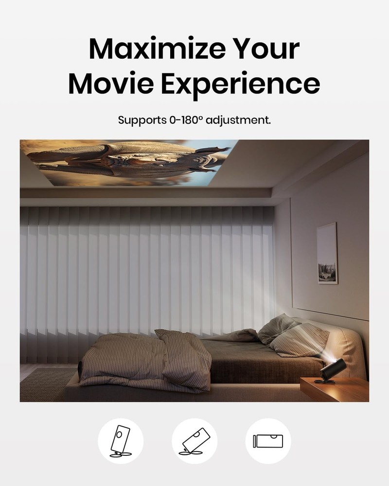 NEBULA Projector Foldable Stand, Ultra-Compact Desktop Stand with Easy Black