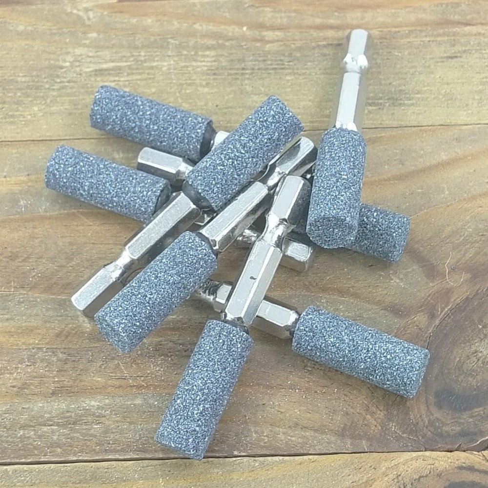 Luo ke 8 Pcs 10mm Cylinder Shape Grinding Stones - 8Pc
