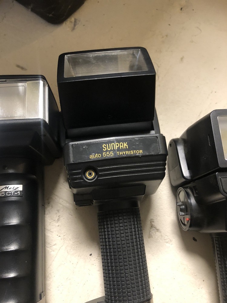Sunpack Auto 555 Plus 522 Plus Metz CT-1 Flashes Lot
