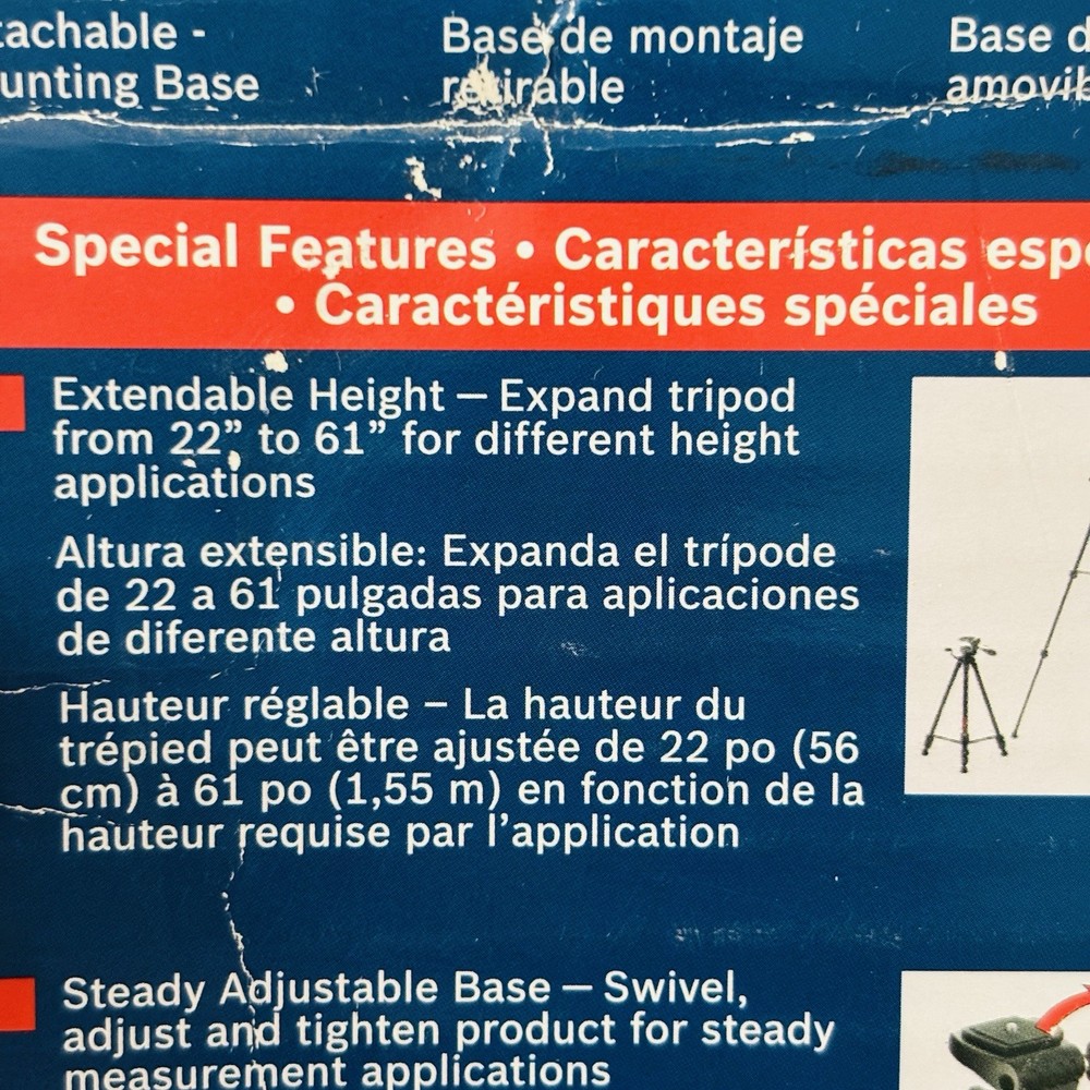 Tripod Bosch BT150 Compact Extendable Tripod With Adjustable Legs