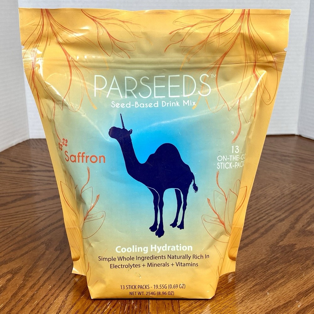 PARSEEDS ~ Seed-Based Drink Mix KHAKSHIR Cooling Hydration 13 Stick Packs 8.96oz