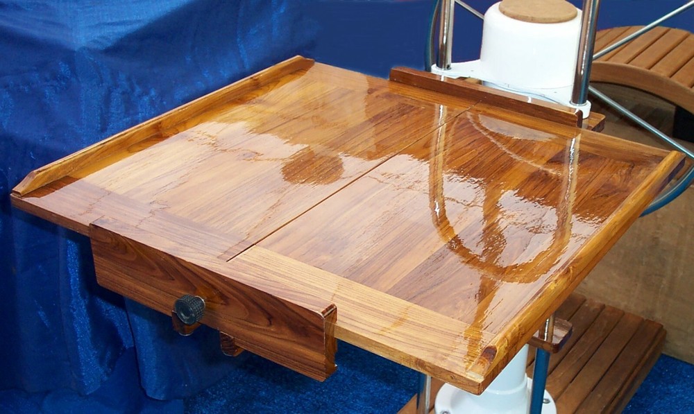Solid  Hingeless Teak Cockpit Table