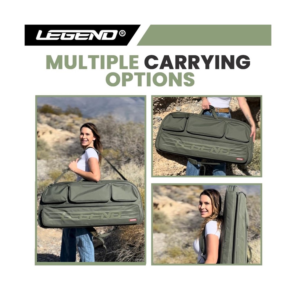 LEGEND Gamma Compound Bow Case - Premium Archery Protection Backpack with Sho...