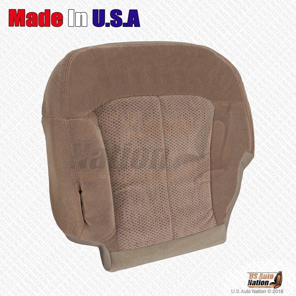 1999 - 2002 Chevy Silverado Front Driver Bottom Cloth Seat Cover Medium Oak Tan