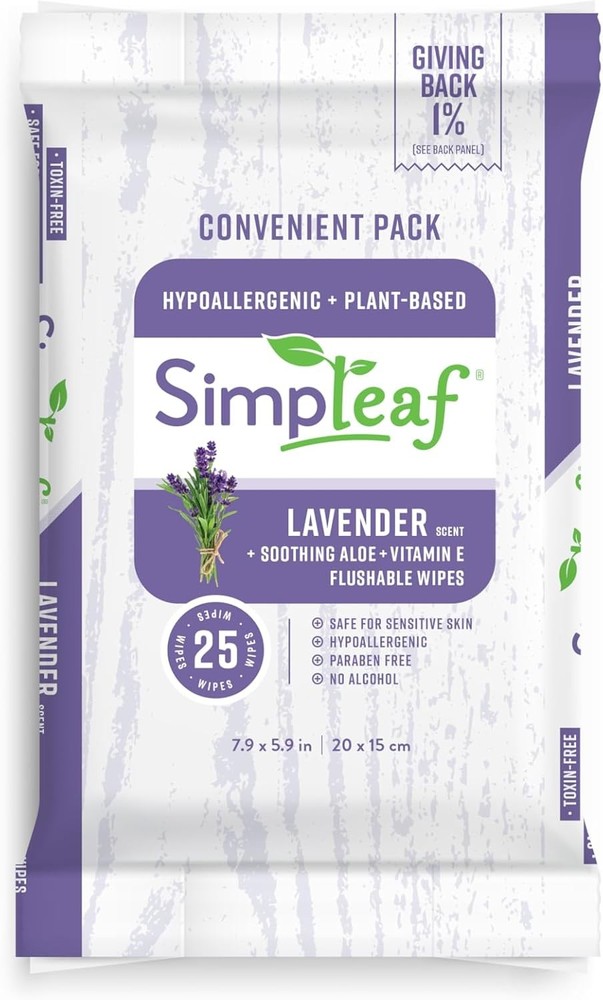 Flushable Wet Wipes Lavender| Eco-Friendly, Paraben &