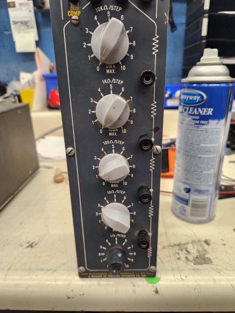 PACO RD-5, 5-Decade Precision Resistor Box 1, 10, 100, 1K, ohms