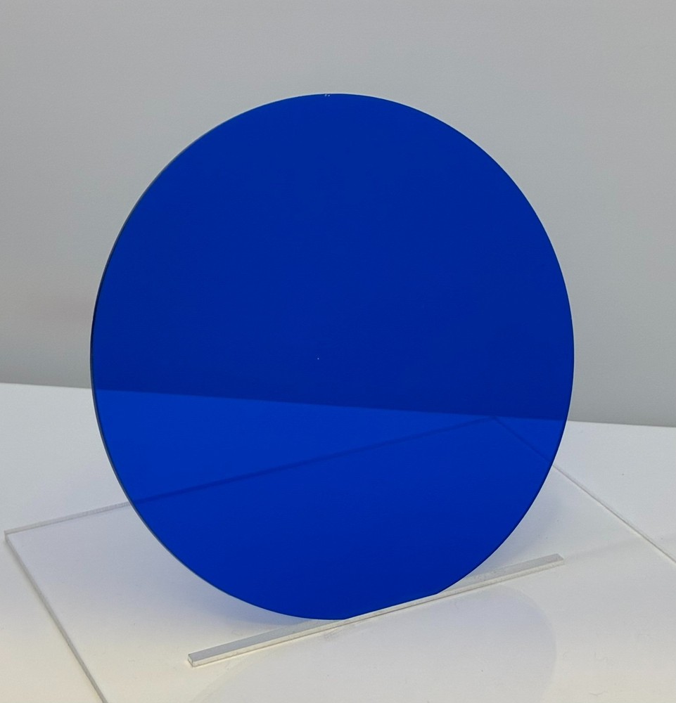 (50-Pack) Acrylic Circle Disc-1/8" thick- Blue Transparent -4" Diameter