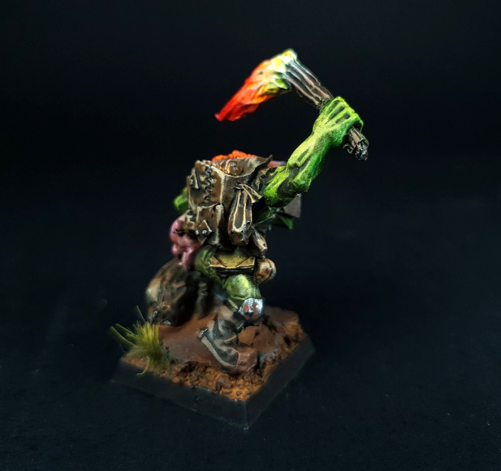 Orc Raider with Pig and Torch - Painted