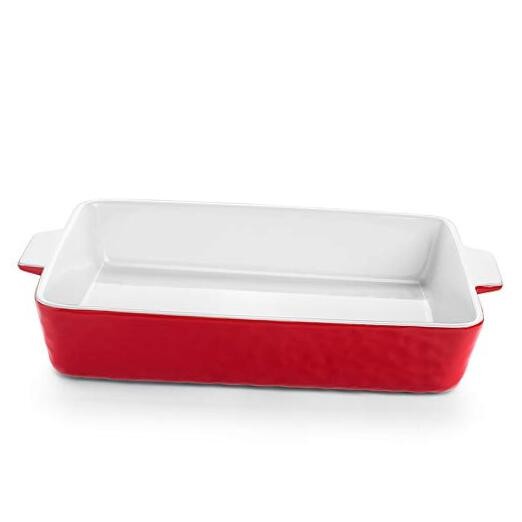 Baking Dishes,  Rectangular Bakeware Set Ceramic Baking Pan Lasagna Pans Red