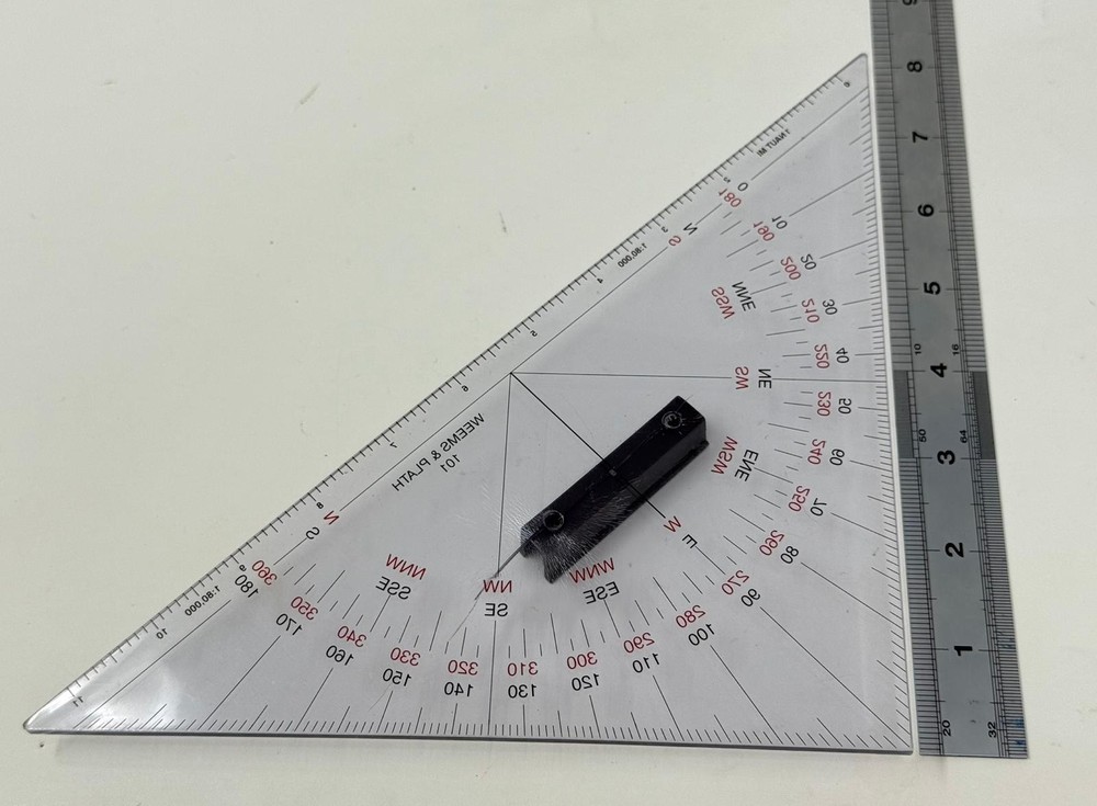 New Weems & Plath Protractor Triangle with Handle in Plastic Sleeve