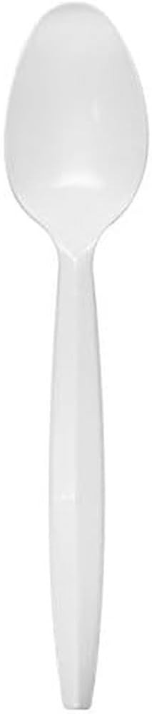 U2013W PP Medium-Heavy Weight Disposable Teaspoon, White