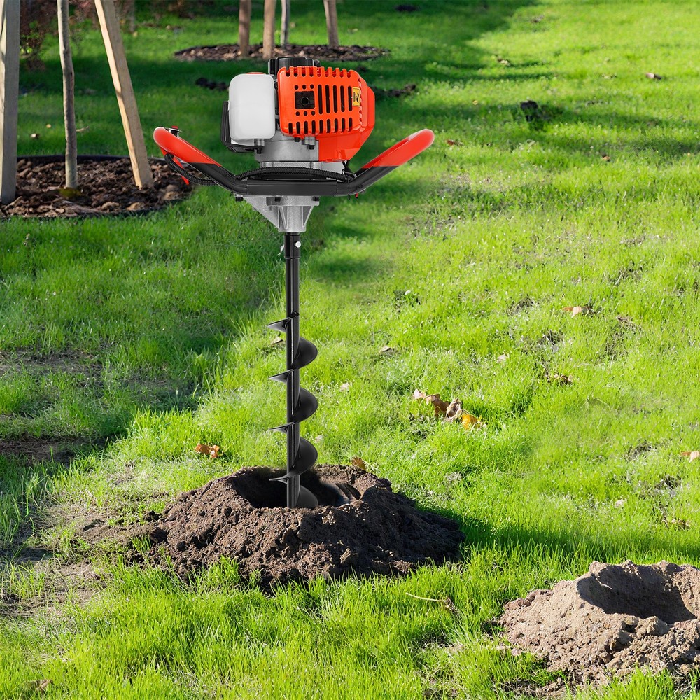 52cc Post Hole Digger Air-cooled Gas Powered Earth Auger Digging Machine