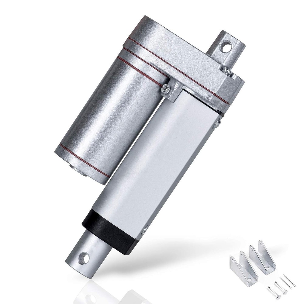Durable 12V 330lbs Linear Actuator with Low Noise Operation & Mounting Brackets