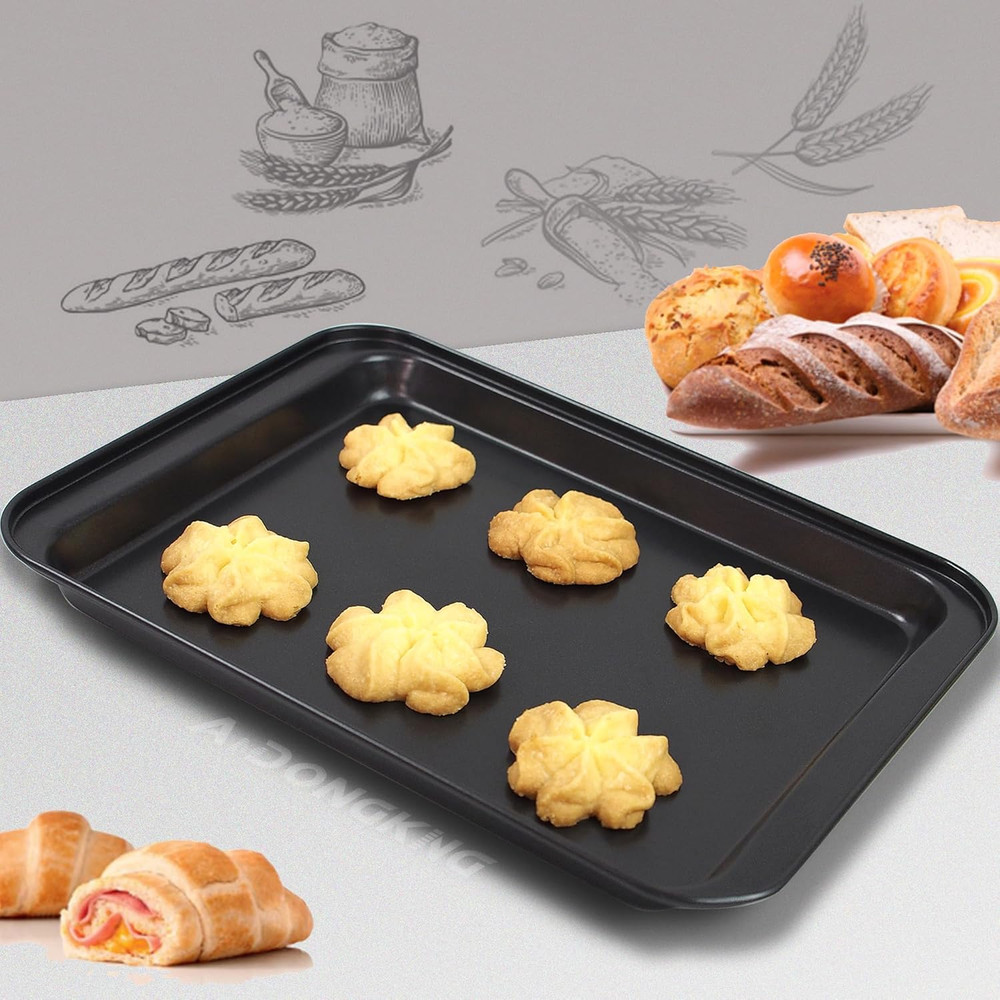 Small Cookie Sheets, Baking Pans, Nonstick Carbon Steel Baking Sheets, 2-Pack, 9