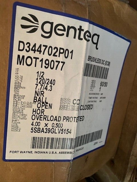 TRANE MOT19077 120/240V ECM Motor - 1/2 HP