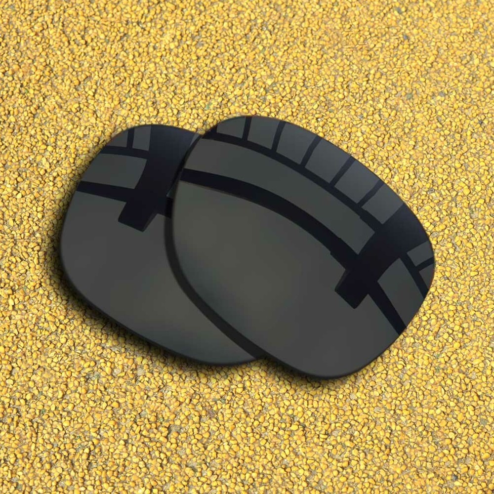 2 Pairs Polarized Lenses Replacement for-ALTO M/L Sunglasses-Solid Black&Silver
