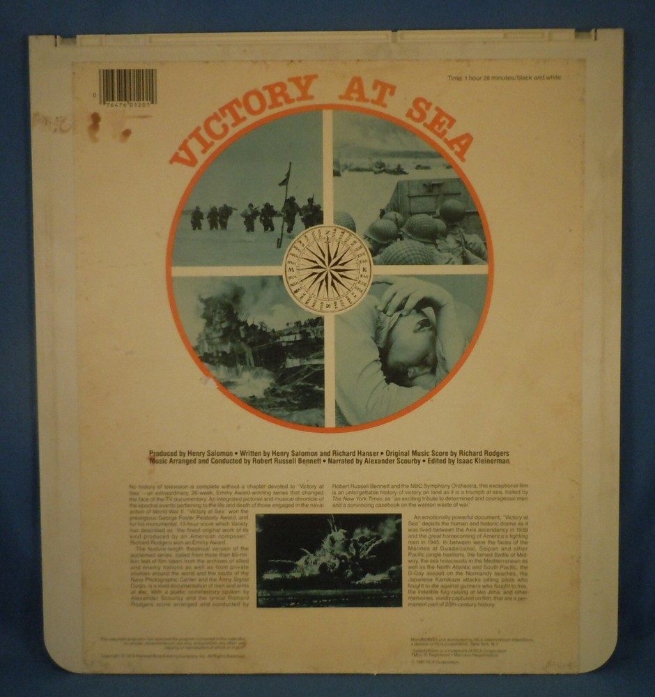 RCA CED VIDEODISC! - VICTORY AT SEA - Documentary