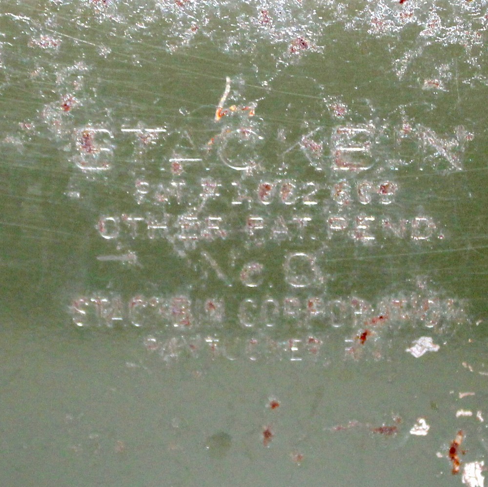 Vintage Stackbin No 0 stackable hardware organizer industrial Pawtucket green