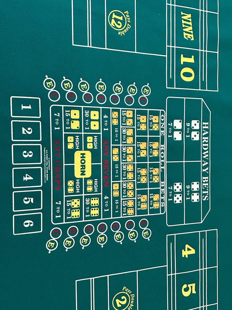 Casino Craps Felt Layout 12’