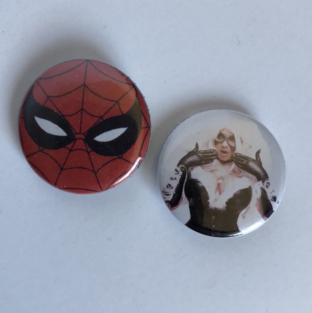 Spider-man and Black Cat Buttons