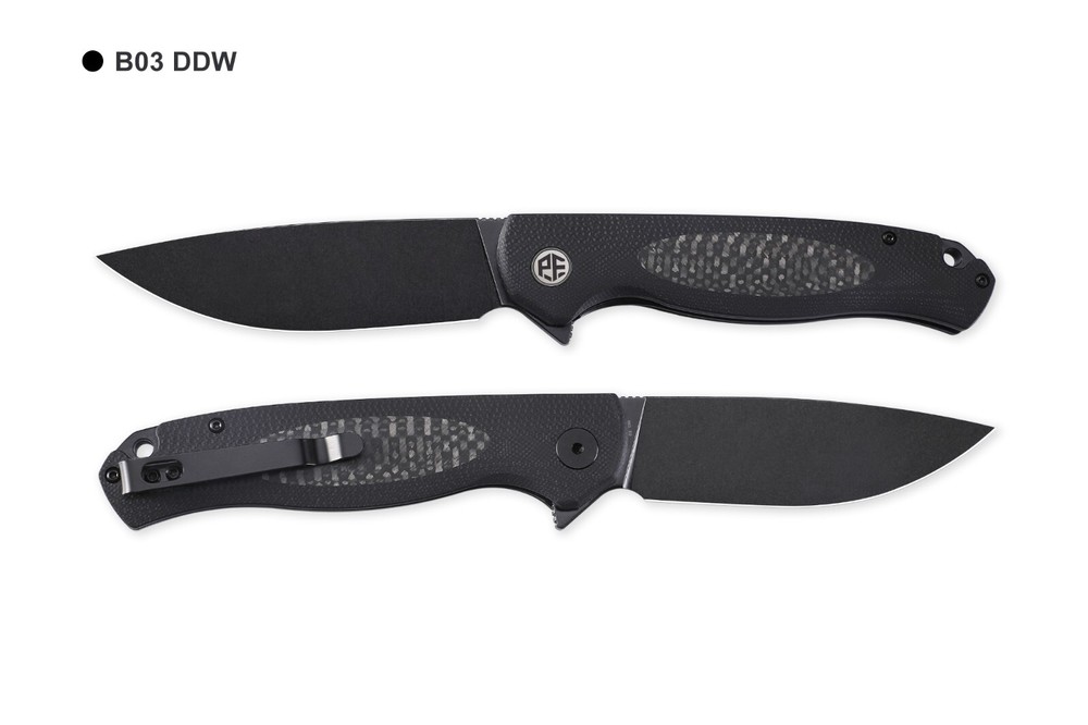 Petrified Fish PFB03 Stamp,D2 Satin/Stonewashed Blade,G10 Handle Folding knife