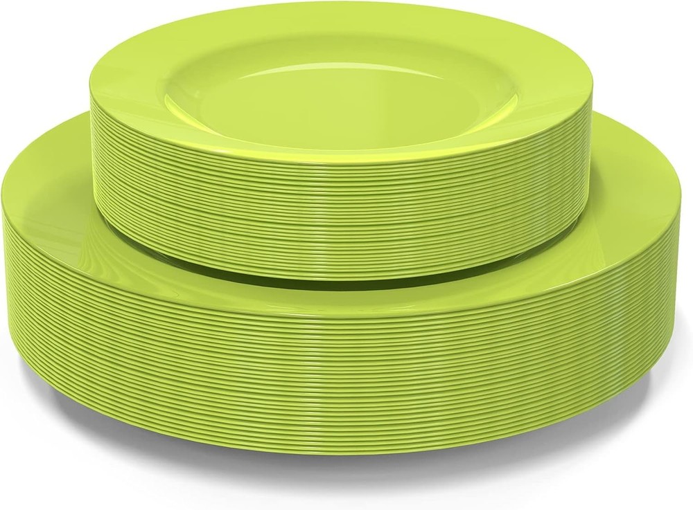 Plastic Plates Disposable 60 PCS Dinner Plates 10.25" & 30 Dessert