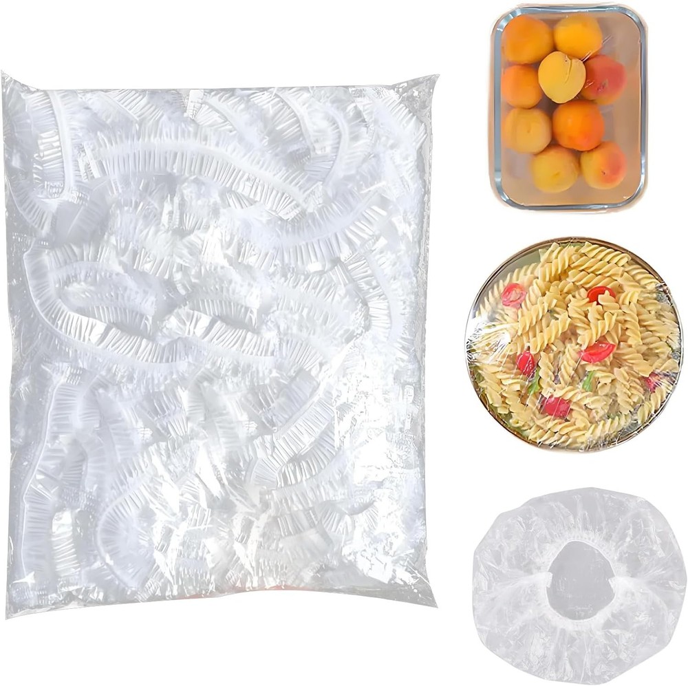 Bowl Covers Elastic - 100 Count - Reusable Plastic Bowl Covers