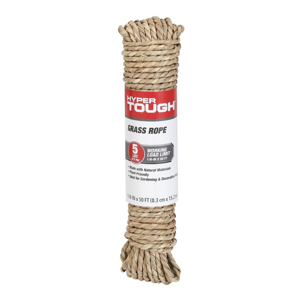 2 Pack 50ft Grass Rope Brown 18 Lb Working Load Limit Perfect for Crafting
