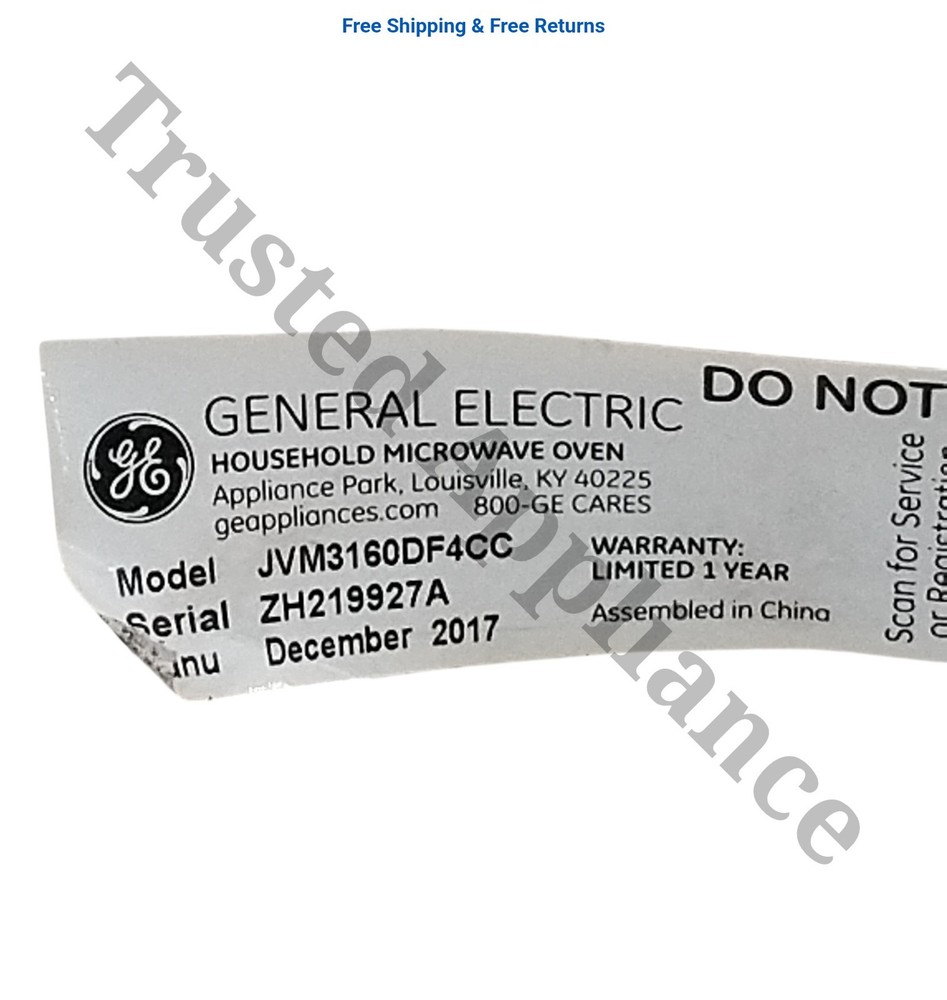 GE Microwave Control Panel Console WB56X29815 WHITE