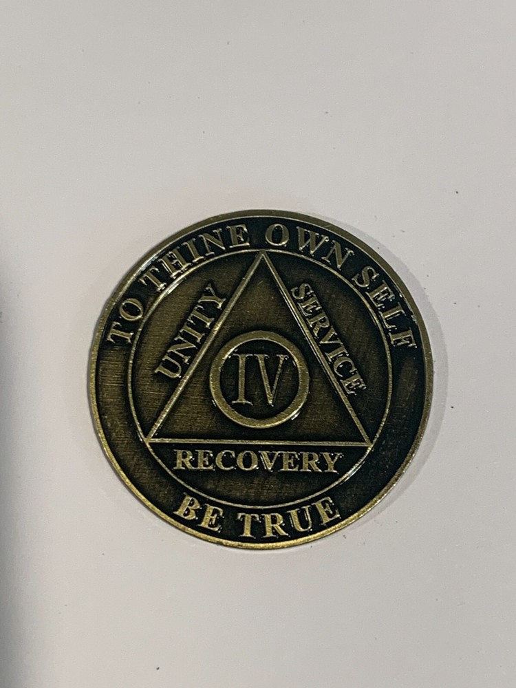Alcoholics Anonymous (AA) 4 Years Recovery Token