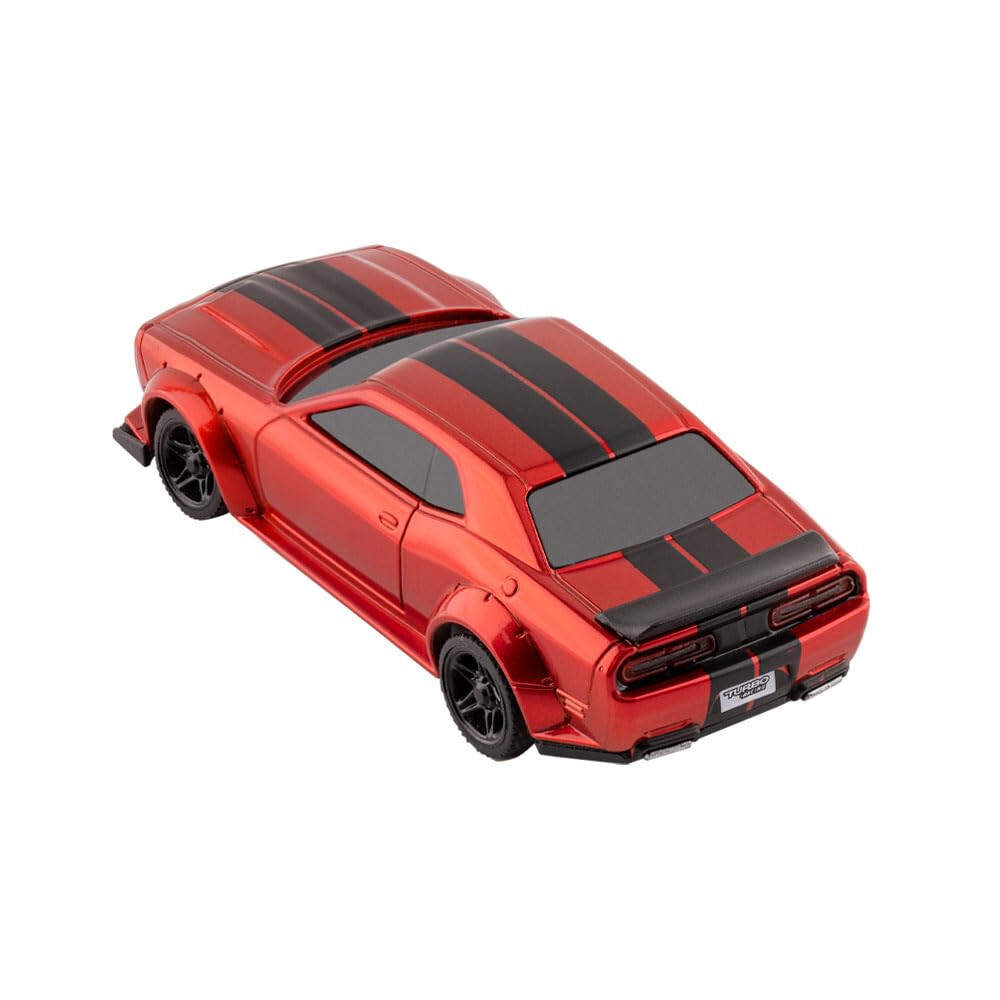 RC 1/76 Micro Car DODGE CHALLENGER SRT Hellcat w/ LED Lights -RED-