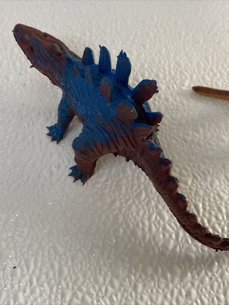 2 Approx 6” Rubber Toy Dinosaurs