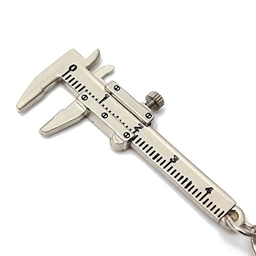 4pcs Mini Key Chain Tool Vernier Caliper Key Chain Portable Ruler Model Mini