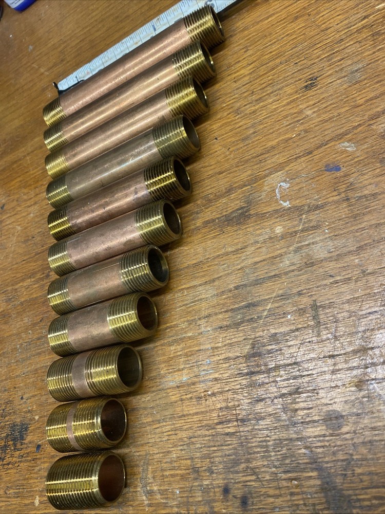 3/4” Brass Nipple Run. 6” Through Close Nipples.